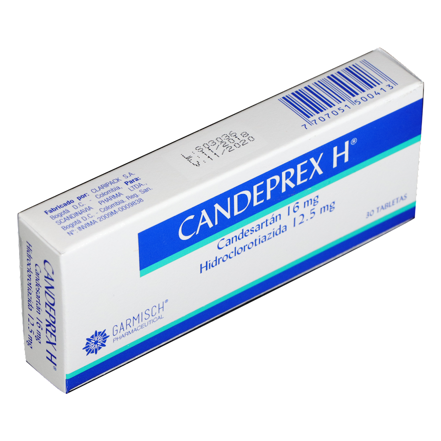 Candeprex H Garmisch Candesartan 16Mg Hidroclorotiazida 12.5Mg Caja x 30Tab