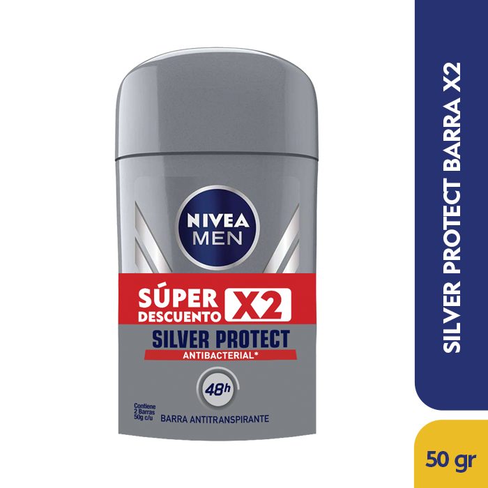 Oferta Desodorante Nivea Men Silver Protect Barra x 2Uni de 50gr
