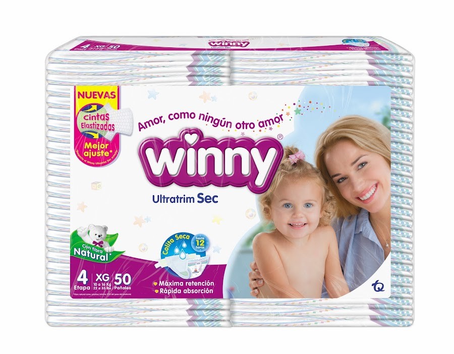 Pañales Winny Ultratrim Sec Etapa 4 XG  X 50Und