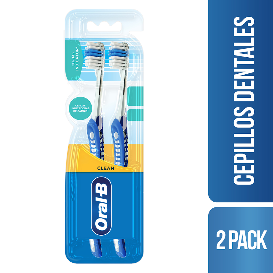 Cepillo Dental ORAL-B Cerdas con Puntas Redondeadas Medio 2x1 x2Und