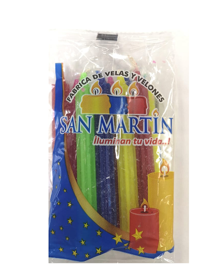 $Velas San Martin Navideñas X 10Und