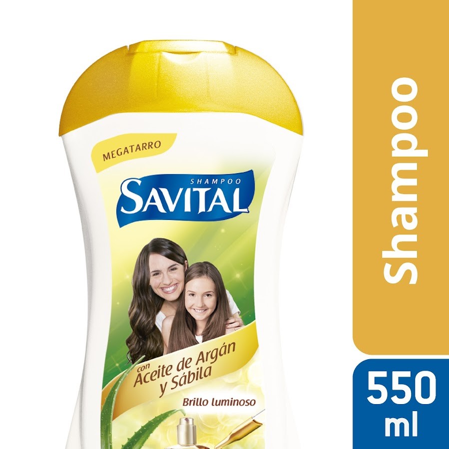 SHAMPOO SAVITAL CON ACEITE DE ARGÁN Y SÁBILA   MEGATARRO X550ML