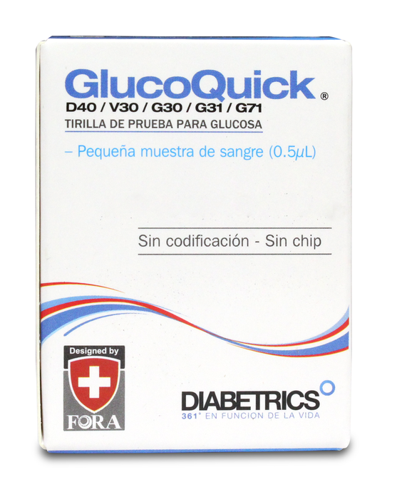 Tiras Reactivas Glucoquick Caja x 25 Unidades