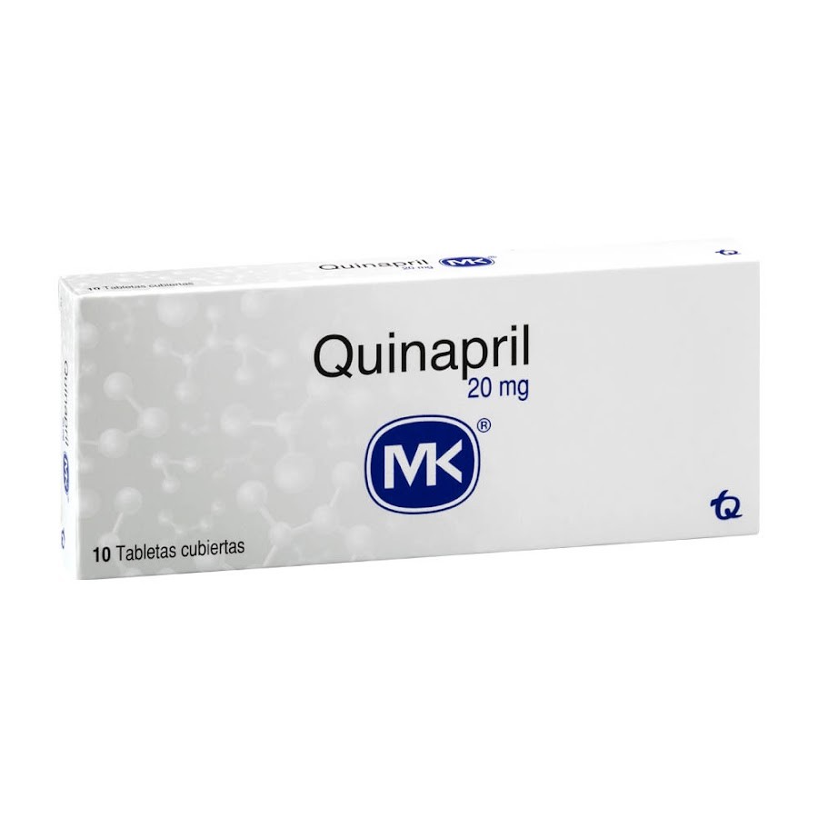 Quinapril MK 20mg Tableta Caja x10Tab.