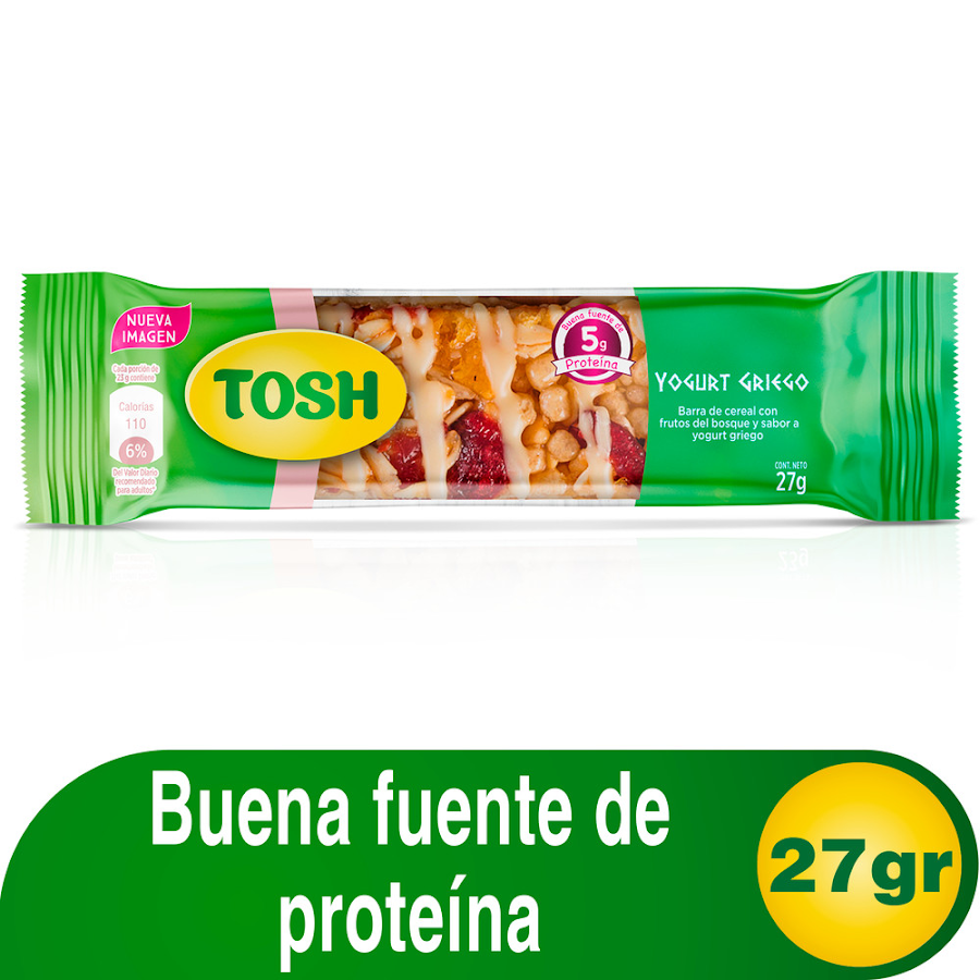 GRANOLA TOSH FRUTOS DEL BOSQUE Y YOGURT GRIEGO X27G.