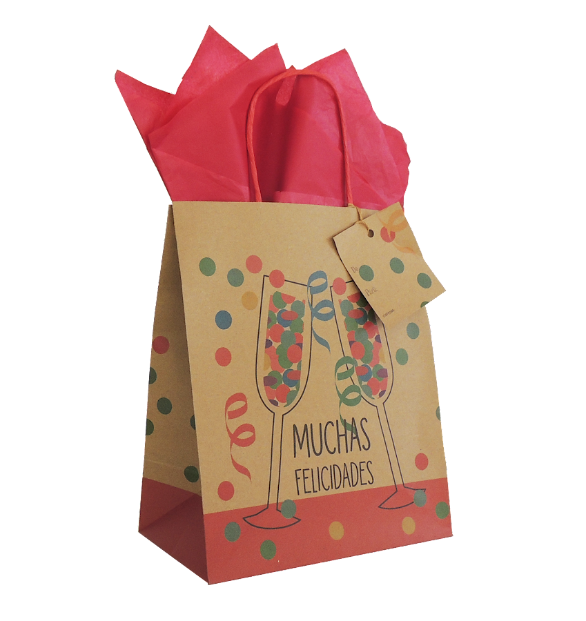 BOLSA DE REGALO KRAFT MEDIANA X 1 UND