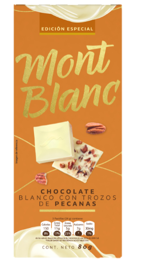 Chocolatina Montblanc Pecan x80gr