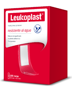 Curas Leukoplast Estandar Transparente caja x 100 Unds