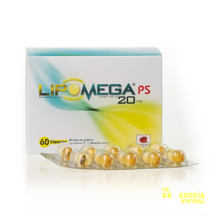 Lipomega 20mg Caja x 60 Cápsulas Atorvastatina Omega