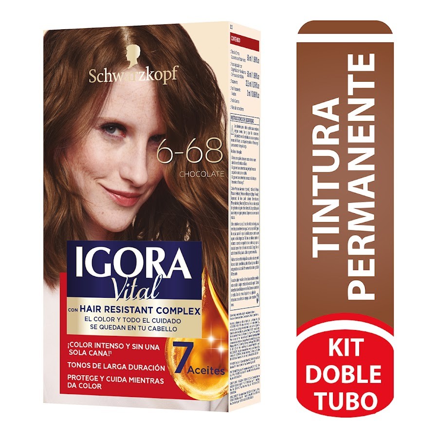 TINTE SCHWARZKOPF IGORA VITAL CHOCOLATE R-5/6-68 X50ML X2