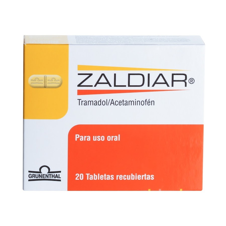 Zaldiar Tabletas Caja x20Tab. Grünenthal Tramadol Acetaminofén