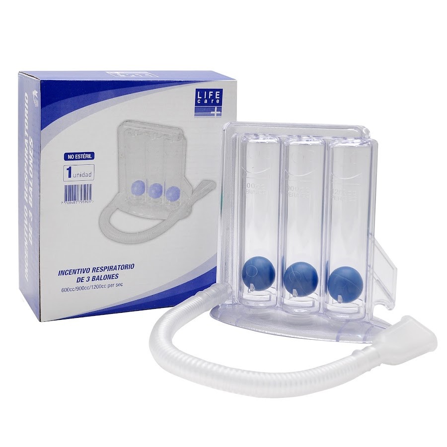 Incentivo Respiratorio de 3 balones Life Care x 1Und