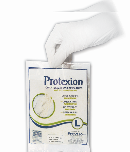 Guantes de Latex Protexion Para Examen Talla L