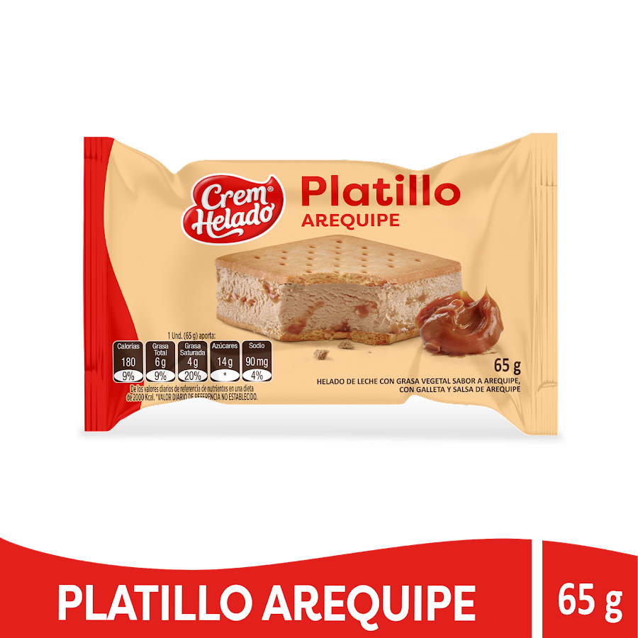 Helado Crem Helado Platillo Arequipe x 65Gr