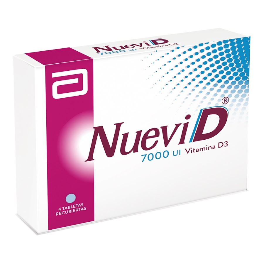 Nuevi D 7000 UI Tableta Caja x4Tab. Gynopharm Vitamina D3