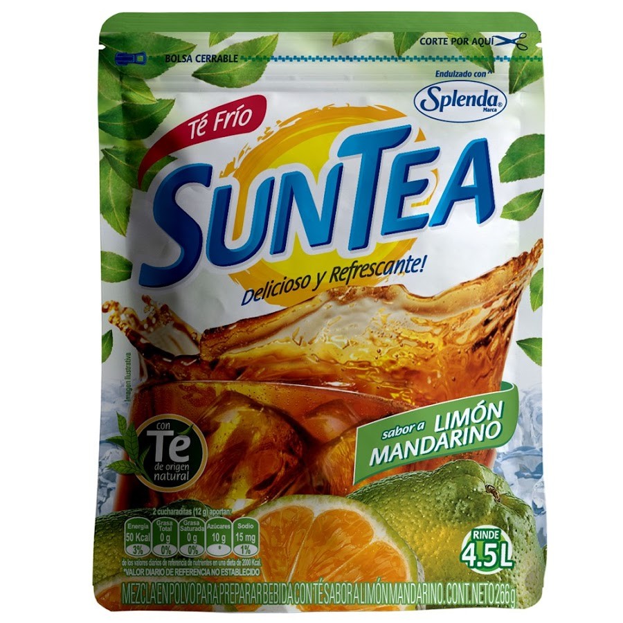 Te en Polvo Suntea Sabor  a Limon Mandarino Rinde 4,5Lt x 266Gr
