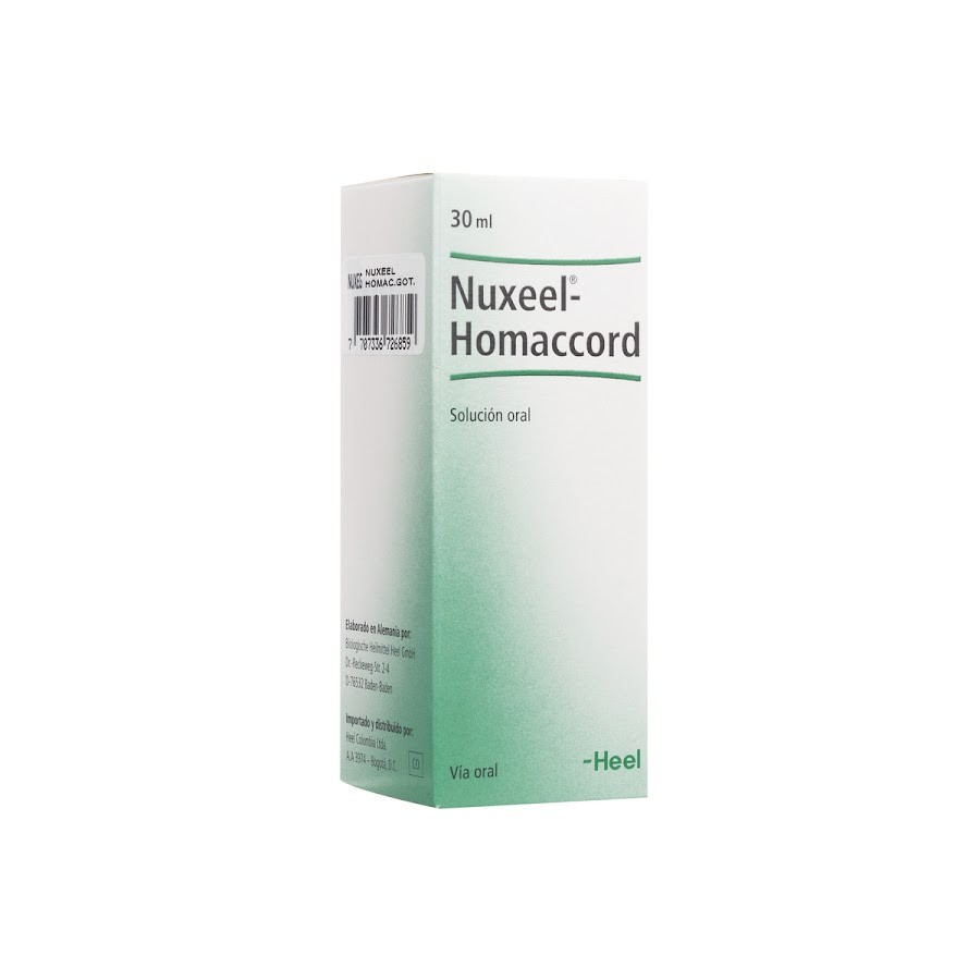 Nuxeel Homaccord Gotas Frasco x30Ml. Heel Nux Vomicabryonia