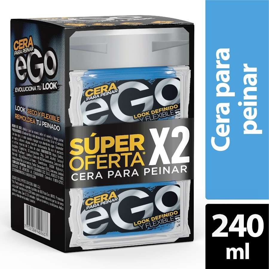OFT Cera Para Peinar Ego For Men Pack x 2 - 160Ml c/u
