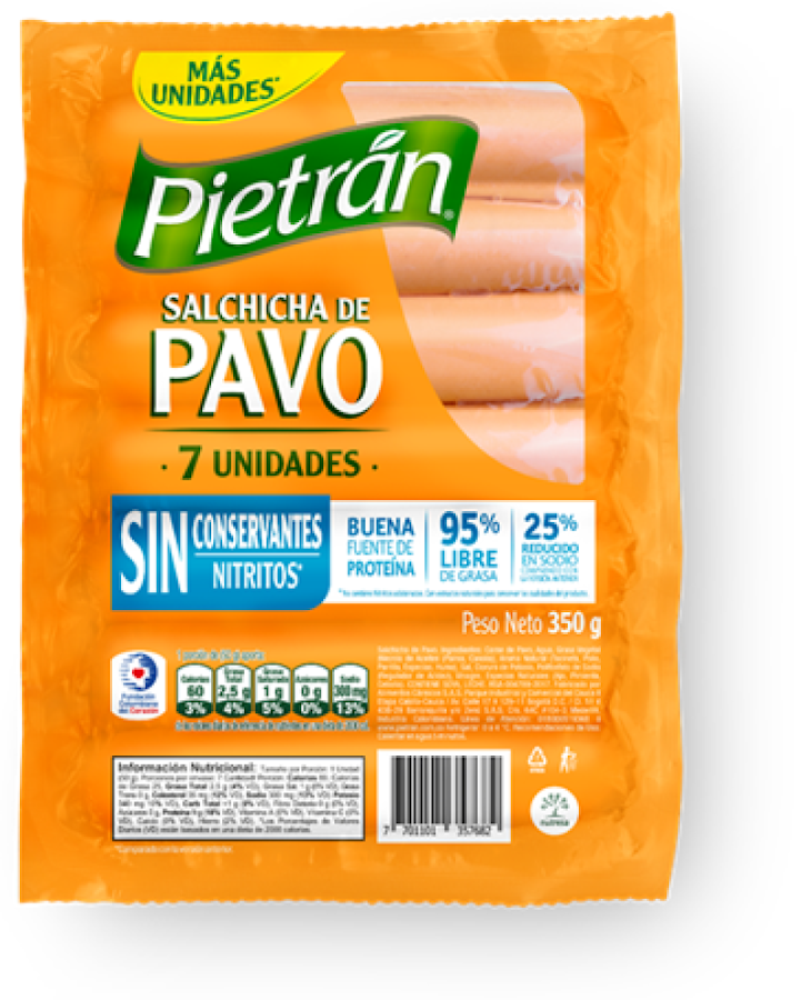 SALCHICHA PIETRAN PAVO X350G. X7UND.
