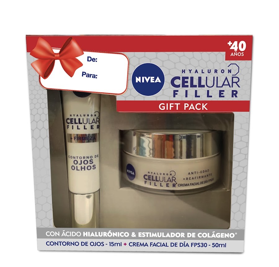 $Oft Crema Nivea Facial Cellular Anti-Age FPS30 Día x 50Ml + Contorno de Ojos Nivea x 15Ml