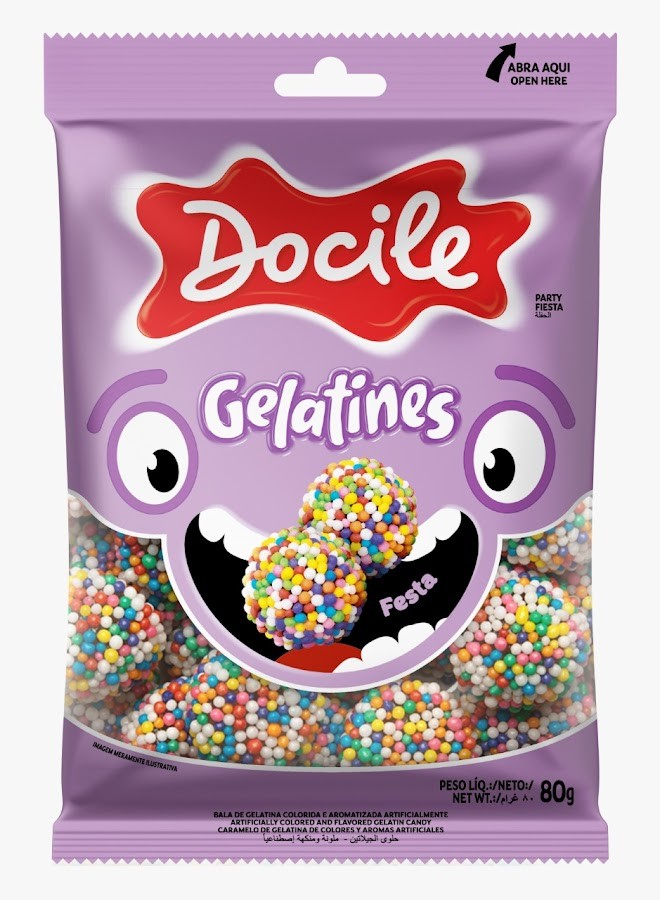 Gomitas Docile Gelatines Sabor Fiesta x80gr