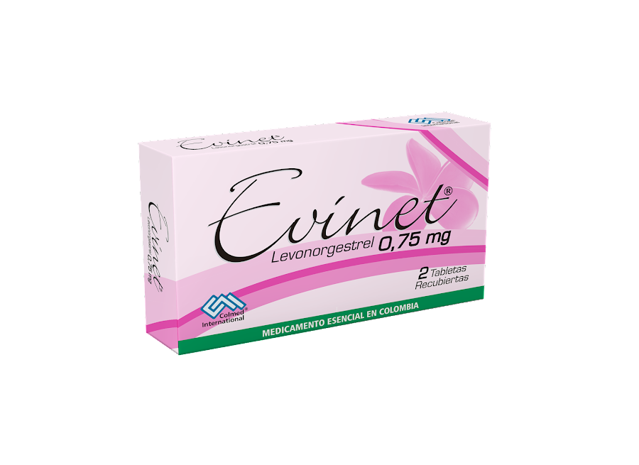 Evinet Levonorgestrel  0,75Mg Colmed International Caja x2 Tabletas