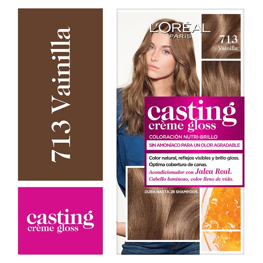 Kit Tinte L´OREAL CASTING CREME GLOSS rubio avellana 713 x1Und
