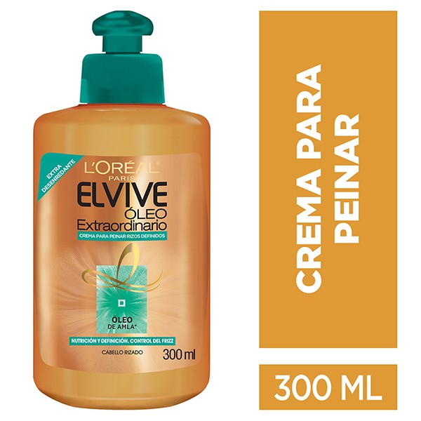 CREMA DE PEINAR L´ORÉAL OLEO ELVIVE EXTRAORDINARIO RIZOS DEFIN X300ML.
