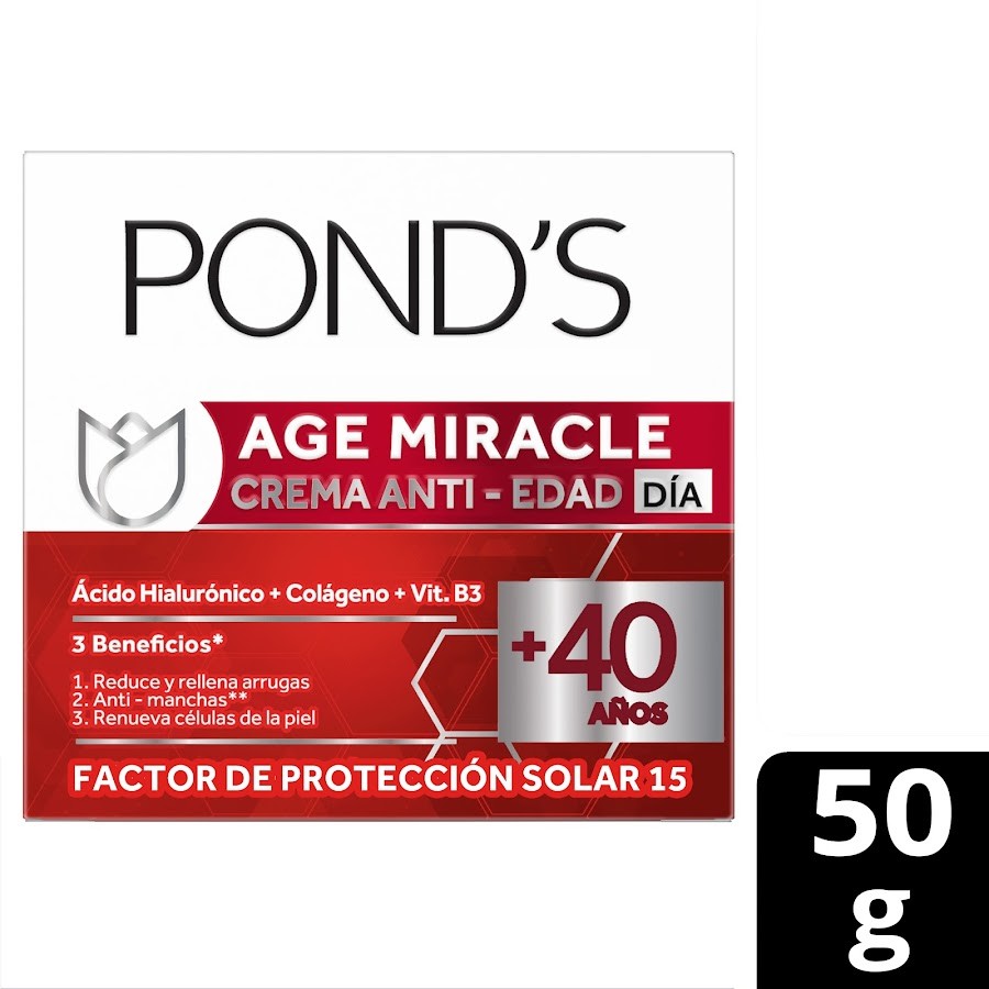 CREMA PONDS AGE MIRACLE DÍA FPS 15  X50ML