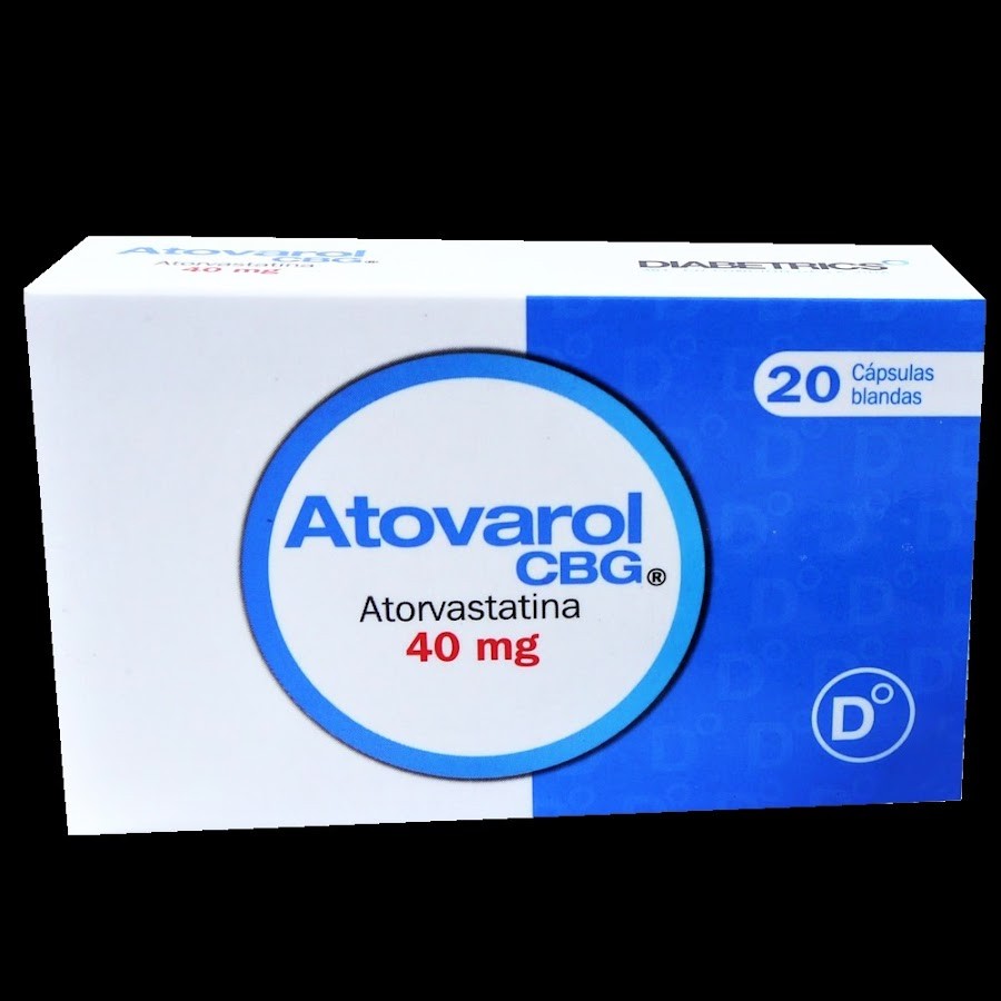 Atovarol 40mg CBG Caja x 20 Cápsulas Atorvastatina.