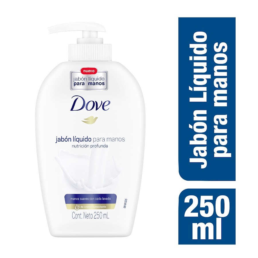 JABÓN DOVE LÍQUIDO BEAUTY CREAM WASH MANOS X250ML.