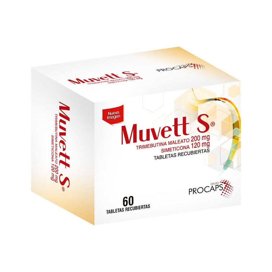 Muvett S Procaps Trimebutina Maleato 200Mg Simeticona x 120Gr Caja x 60Cap
