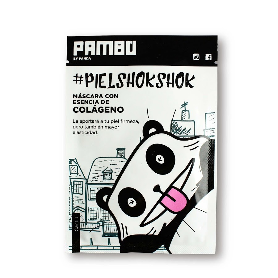 Mascarilla Facial Pambú  con Esencia de Colágeno x1und,