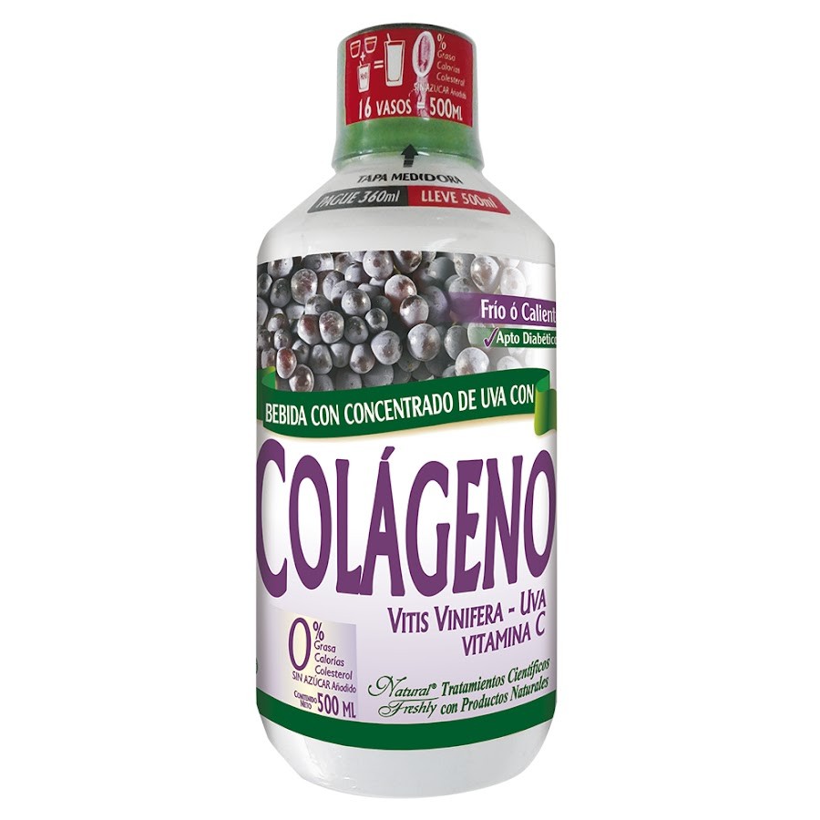 Colágeno Líquido Frasco x360Ml. Natural Freshly Resveratrol