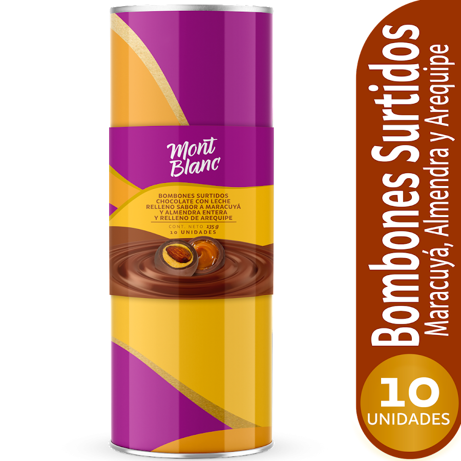 $Chocolate Montblanc Bombones Surtidos Lata x 10Und