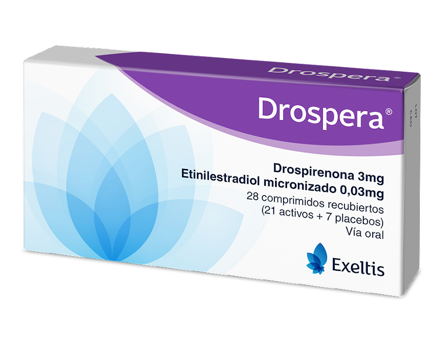 DROSPERA 0.03/3MG COMPRIMIDOS CAJA X28COM.EXELTIS DROSPIRE ETINILESTRA