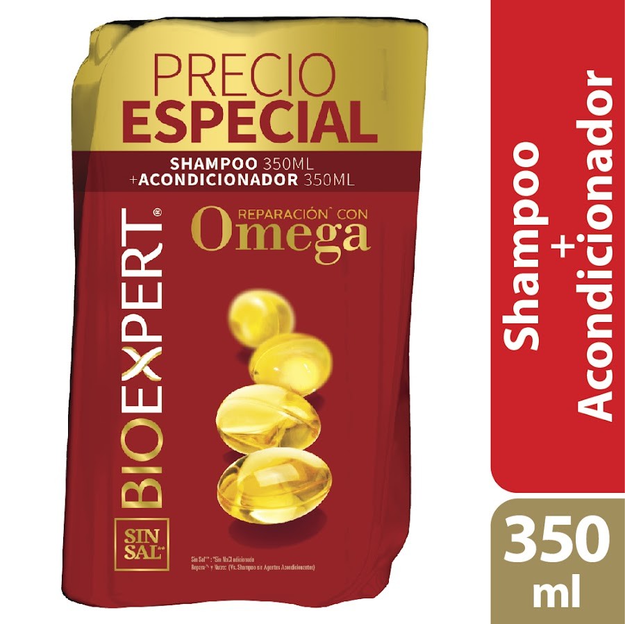 $Oferta Shampoo BIOEXPERT Omega+Acondicionador 350ML