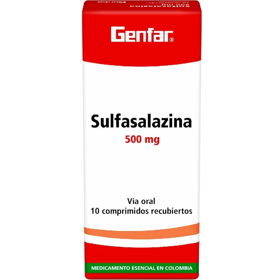 Sulfasalazina Genfar 500Mg Tabletas Caja X10Tab.
