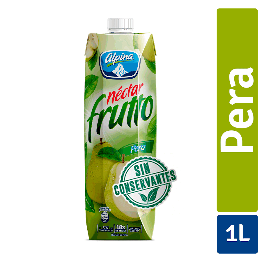 Néctar ALPINA Frutto Fructosa 40% Menos Calorías Pera x1Lt
