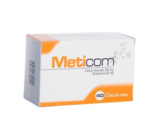 Meticom 250/80 Cápsulas Caja X40Cap. Novex Carbón Activado Simeticona