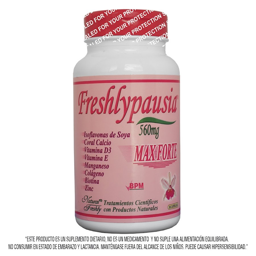 Freshlypausia 560Mg Cáp.Fco.x50Cap. NAT Isoflavonas Soya Coral Calcio