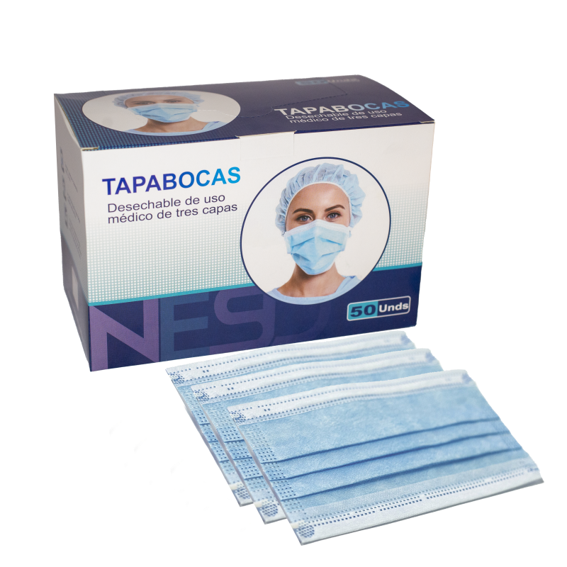 Tapabocas Nesd Desechables Termosellados Caja x 50Und