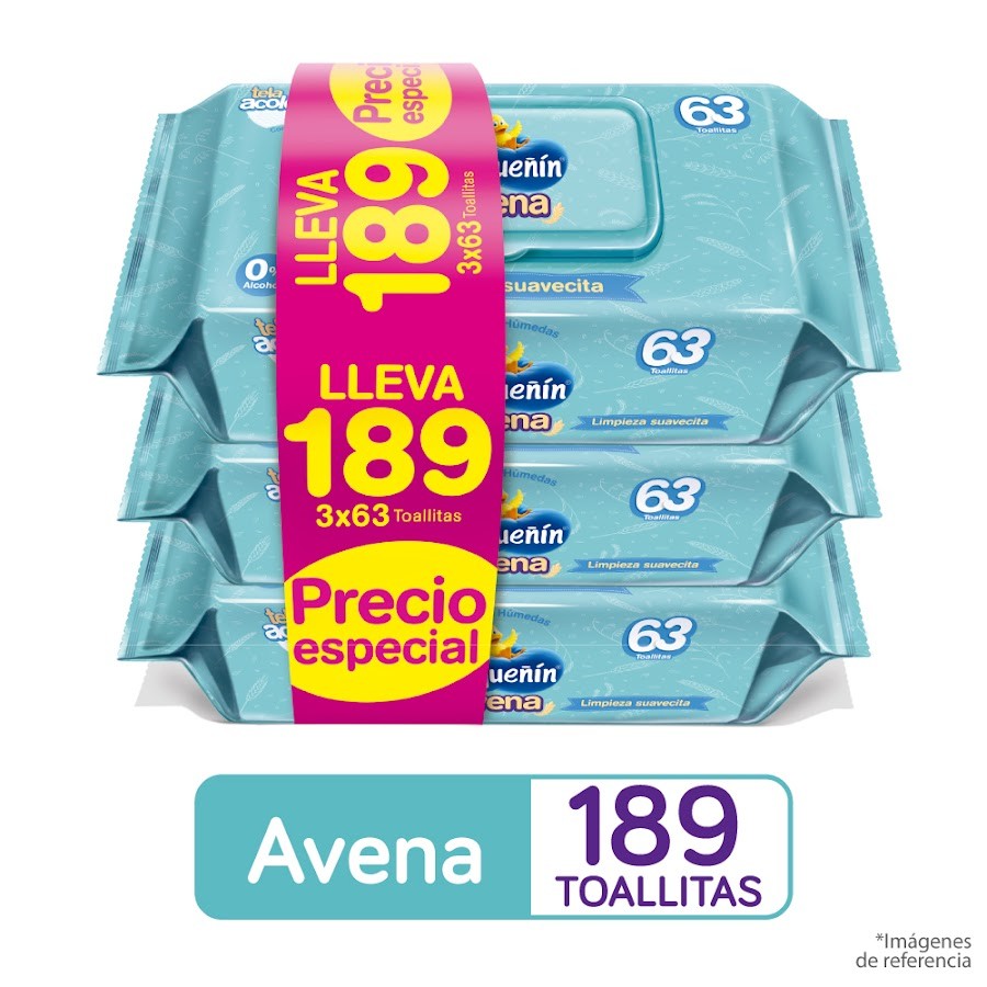 Toallas Humedas Pequeñin Avena 3X63 Lleva 189Und