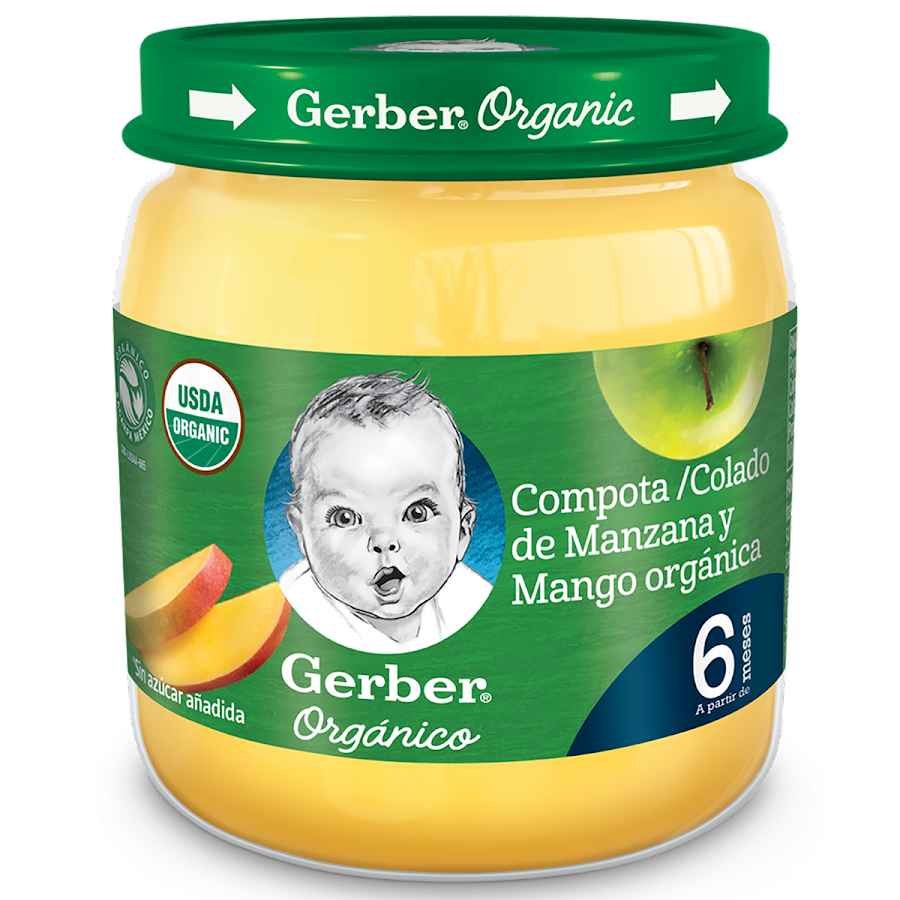 Compota Nestle Gerber Organico Manzana Mango 24x113gXP