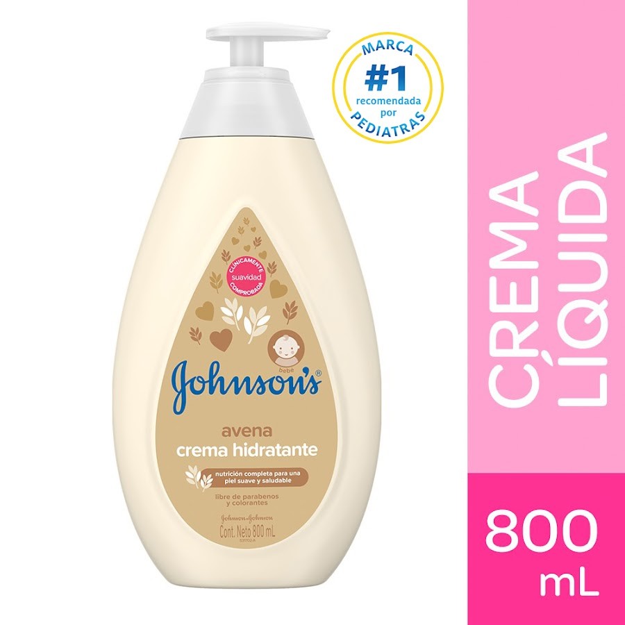 Crema Liquida Johnson Baby Avena X800ml