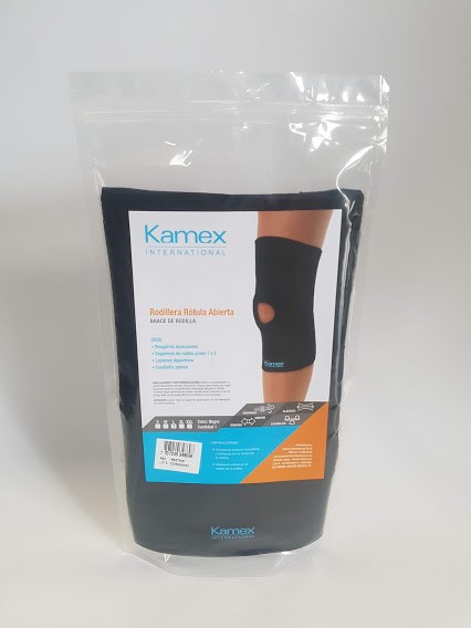 Rodillera Kamex Rotula Abierta L Negro X1Und.