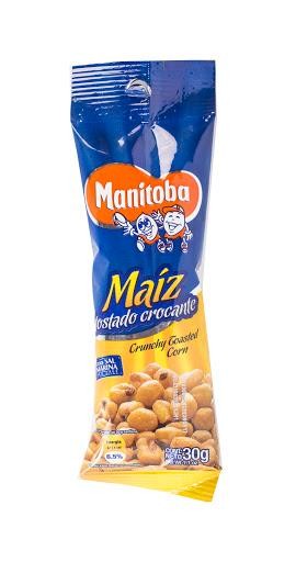 Pasabocas Manitoba Maíz Tostado Crocante Sal Marina Paquete X30G.