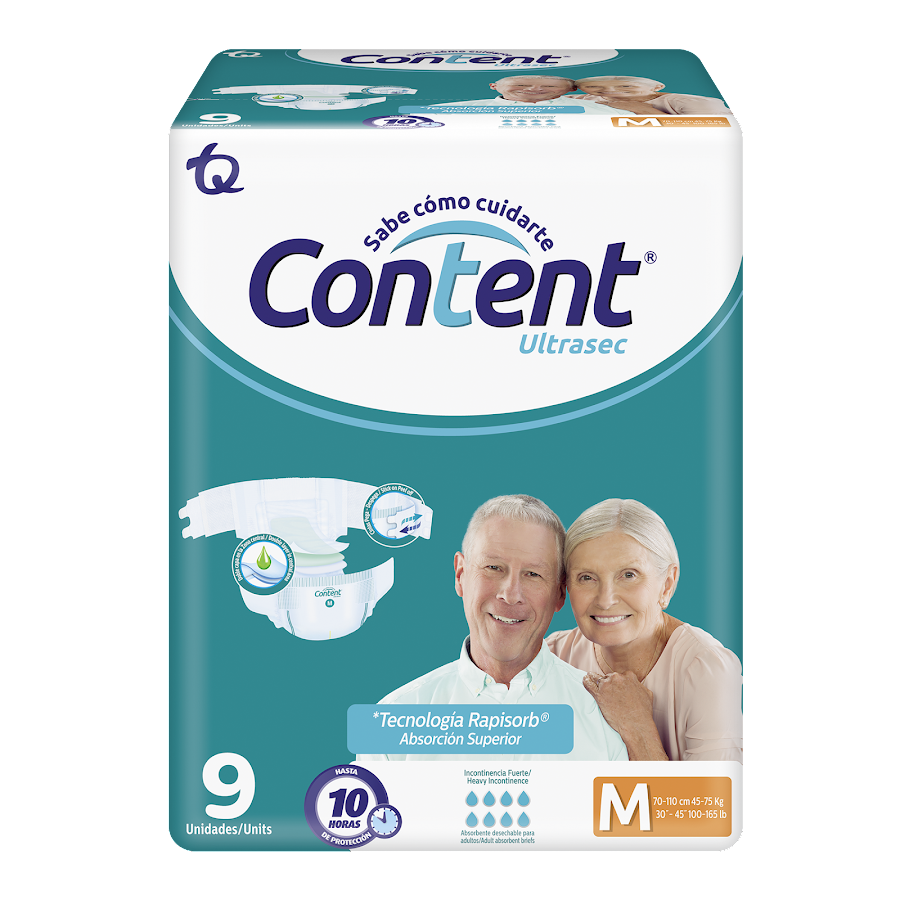 Pañales Content Ultrasec Talla M X9und
