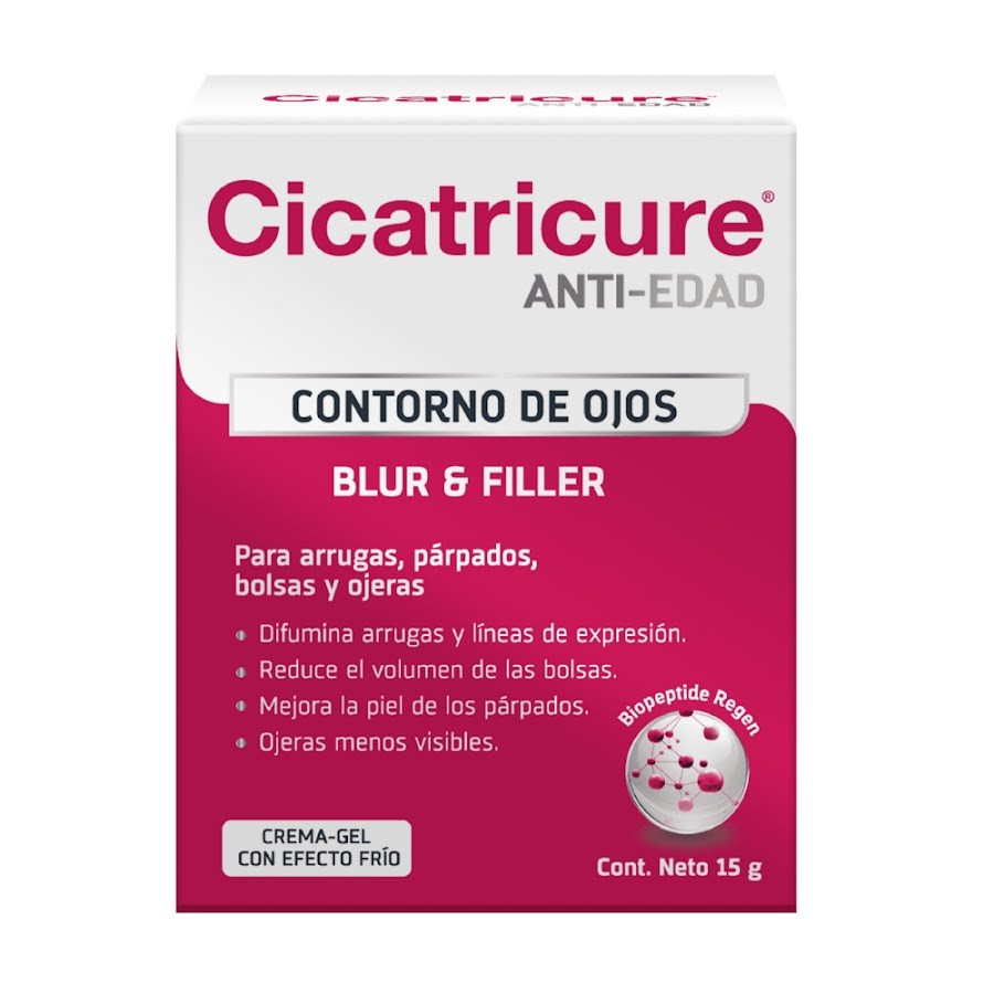 Crema Facial Cicatricure Contorno de Ojos Antiarrugas Antiedad Blur y Filler 15 G