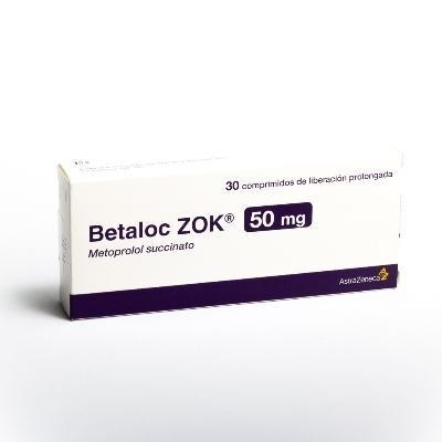 Betaloc Zok 50Mg Com. Caja x30Com. AstraZeneca Metoprolol Succinato